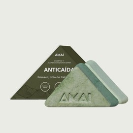 Shampoo y Acondicionador en Barra AMAI Natural – Anticaída, Fortalece Raíces y Estimula el Crecimiento, Con Romero, Jengibre y Biotina – Sin Sulfatos, Vegano