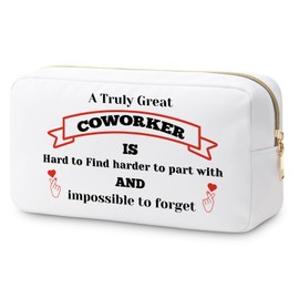 Colleague Appreciation Gifts Makeup Bag Coworker Leaving Gifts Inspirational Gifts for Coworkers Going Away Gifts for Work Bestie Christmas Thank You Gifts Travel Cosmetic Pouch Farewell Office Gifts