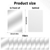 10 Pieces Plastic Shatterproof Mirror, 4 x 6 Inch Acrylic