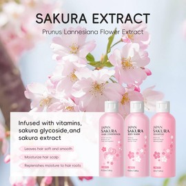 LAIKOU Shampoo and Conditioner Set with Body Wash and Travel Size 3-in-1 Set, Shampoo and Conditioner for Women, Routine Shampoo for Dry Hair 7.04 Fl Oz 3Pcs and 1.69 Fl Oz 3pcs