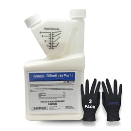 Agrisel Bifenthrin Pro 7.9, Insect Control, Safe for Plants & Crops, Insecticide, Effective Against 125+ Insects, Includes 3-Pack of Agrisel Protective Gloves, 32 Ounces