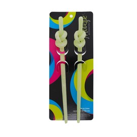 6.75 inch Long Velvety Hair Sticks with Knot for Women - Yellow