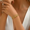 RATVIU Gold Cuff Bracelets for Women 18K Gold Plated Dainty