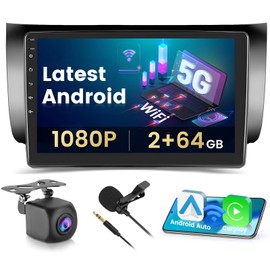 [2+64G] Hikity Android 13 Car Stereo for Nissan Sentra Android Radio 2013-2017, 10.1'' Touch Screen Sentra Stereo, Bluetooth, GPS, WiFi, Mirror Link, SWC, Mic, Backup Cam, FM/RDS, Black