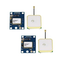 GY-NEO6MV2 NEO-6M GPS Flight Control Module 3V-5V with Super Strong Ceramic Antenna for Arduino EEPROM APM 2.5 Pack of 2