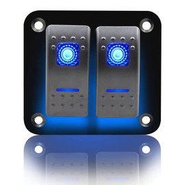 zmayastar SP-CYKG-01 Dual Row Waterproof Boat Switch Panel Car Boat Marine Rocker Switch Panel DC12-24V Marine Supplies