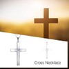 DAYLINLOVE Cross Pendant Necklace 925 Sterling Silver Origami Cross Birthstone