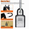 Protable Key Storage Security Lock,V-Resourcing® Door Knob Mounted Re-settable 4