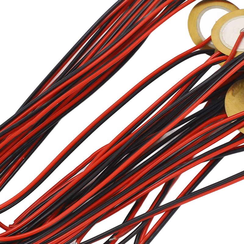 12PCS 27mm Piezo Discs with Wire Brass Piezoelectric Disk Piezo