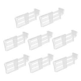 TEHAUX 8Pcs Refrigerator Dividers Transparent Separators for Fridge Side Door Storage Convenient Space Saving Organizers Easy to Install Compartments