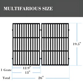 19.5'' Cooking Grates for Weber Genesis Grill Grates, Fits Weber Genesis E/S/EP/Cep 310 320 330 Grills, Cast Iron Grill Grates Replacement for Weber 7524 7528