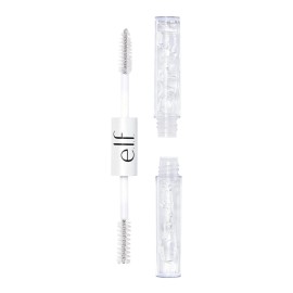 e.l.f. Clear Brow & Lash Mascara, Dual-Sided Brushable Clear Gel For Groomed Brows