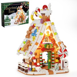 itshWOee Christmas Gingerbread House Lighting Building Set, Fairy Christmas Village House Collection Lighted Building Toys, Ideal Gifts for Xmas, Home Decor Adult Kids 6+