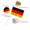 LUSEOAN 20 Pack Small Mini Germany Flag on Wooden Stick