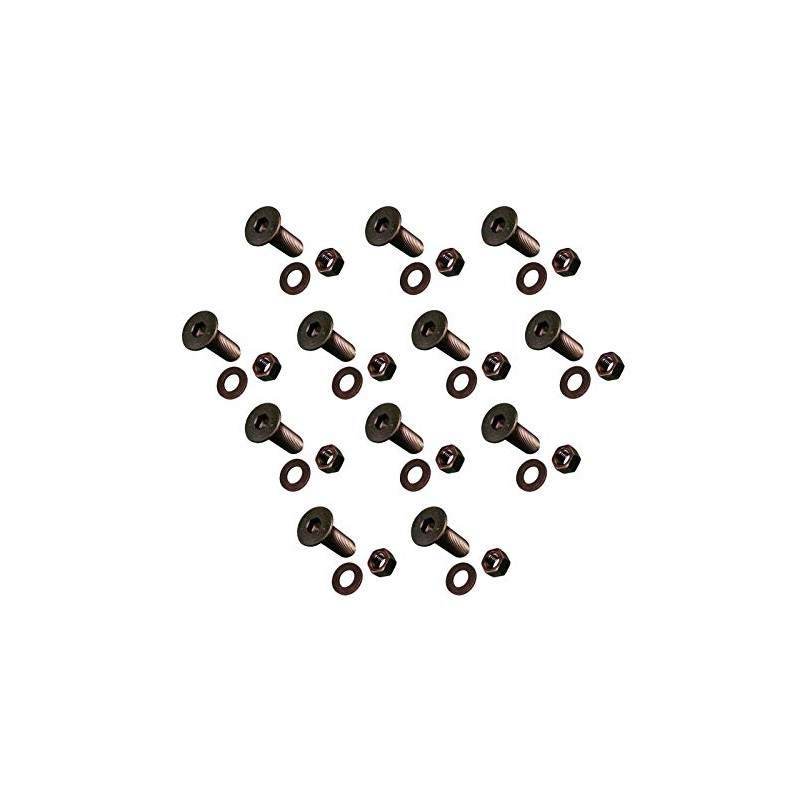 12 Cat/Bobcat Style Cutting Edge Bolts, Nuts, Washers- 5/8 x