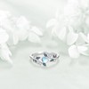ONEFINITY Leaf Ring 925 Sterling Silver Moonstone Leaf Ring Promise