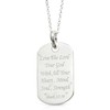 Sterling Silver 'Love The Lord' Pendant - Christian Gift -
