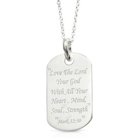 Sterling Silver 'Love The Lord' Pendant - Christian Gift - Confirmation Gifts