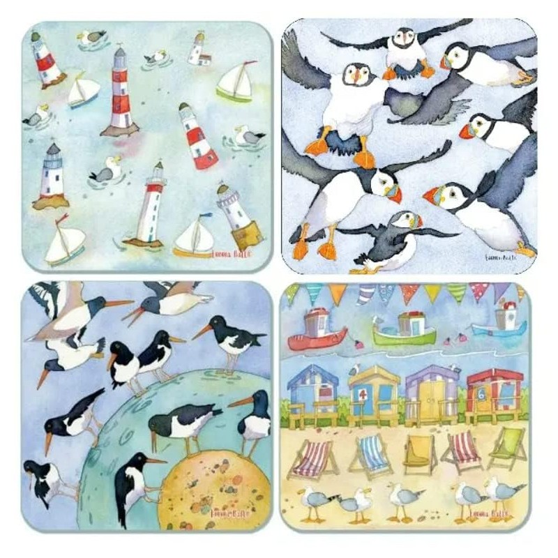 Emma Ball Coastal Seaside Coasters