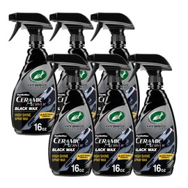 Turtle Wax Hybrid Solutions Ceramic Acrylic Black Car Wax Spray, Restores Apperance of Black Car Paint, Ceramic Coating Protection, Extreme Water Beading, High Gloss Shine, 16 oz (Pack of 6)