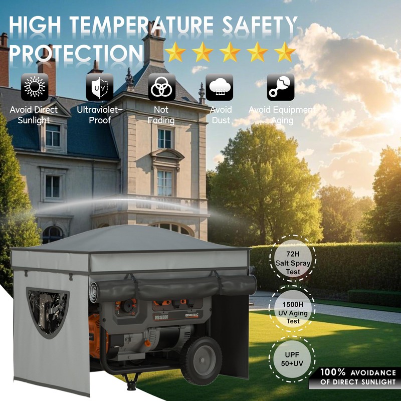 Generator Covers While Running, Waterproof Heavy Duty Generator Tent, 1680D+210D