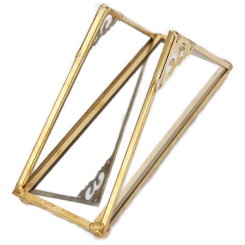 Mirror Jewelry Tray Glass Perfume Storage Tray Jewelry Plate Golden
