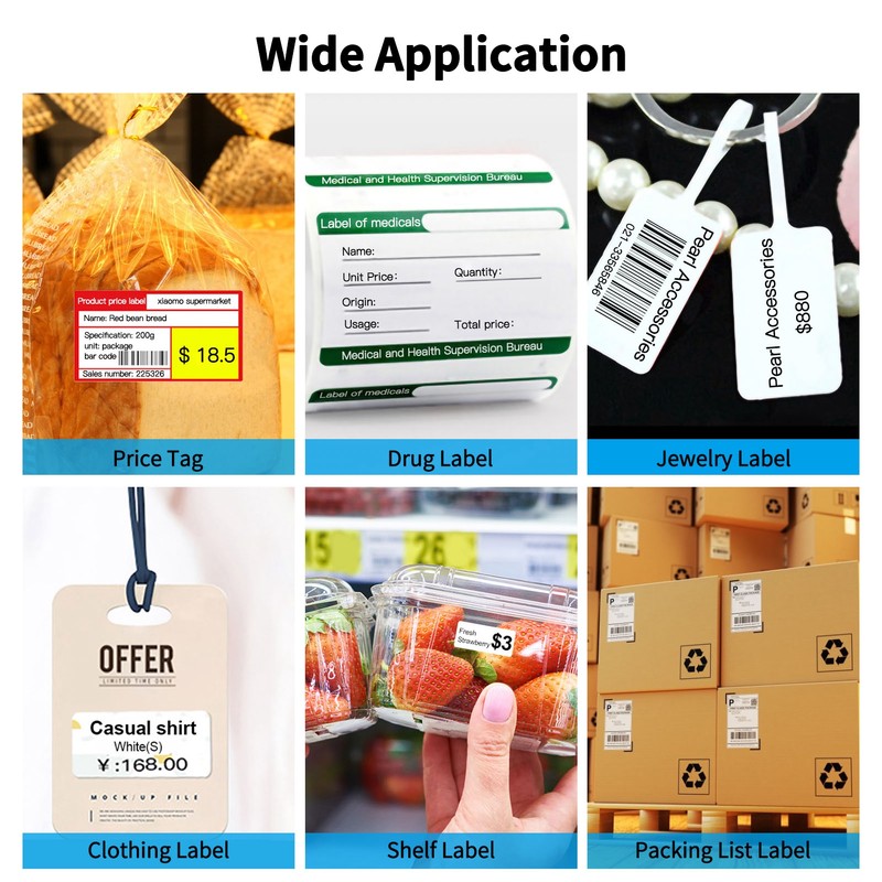 Portable 58mm Thermal Label Maker Wireless BT Mini Label Printer