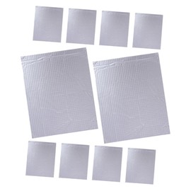 LABRIMP 10 Pcs Sound Insulation Pad Dampening Anti- Mats Foam Absorbing Soundproof Insulation Mat Heat Shield Automotive Auto Sound Deadening Material Engine Heat Shield Silver Cotton