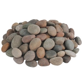 VINICS Large River Rocks for Landscaping 20lbs, 2-3 Inch Natural Unpolished Bulk Pebbles, Hand-Picked Premium Stones for Garden Design Fish Tank, Flower Pots, Pathways and Backyard, Mixed Color