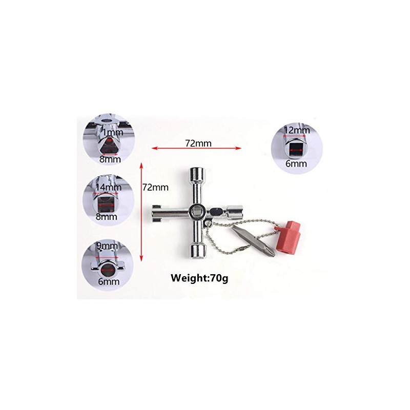 4-in-1 Universal Multifunctional Key Wrench Tool