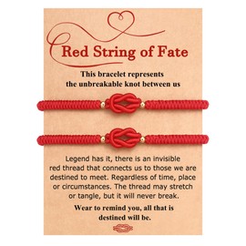 UNGENT THEM Couples Bracelets Matching Red String Long Distance Relationship Christmas Couple Gifts for Boyfriend Girlfriend Him Her