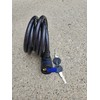 M-Wave Autom.-Spiralkabelschloß 1800 x 10 mm weiß mit Clip-on-Halter für