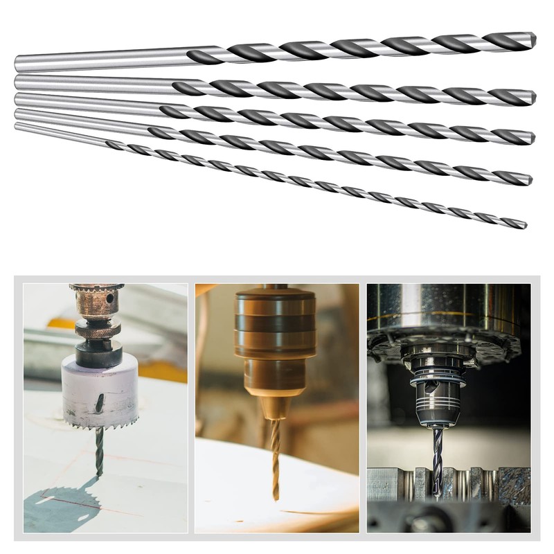ALTcompluser 5pcs Extra Long Wood Drill Bit Set 2 mm,
