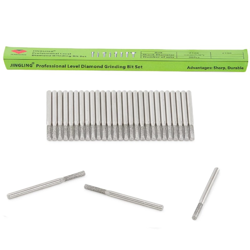 JINGLING 2.5mm Diamond Drill Bits for Stone Ceramic Glass 1/8"