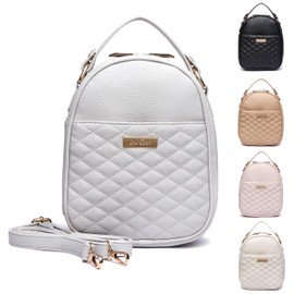 Designer Insulated Lunch Bag for Women - Luli Bebe Monaco Mini Lunch Bag with Shoulder Strap for Baby Food and Snacks (Stone Grey)