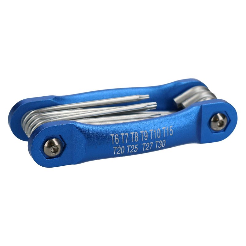 AB Tools 10pc Folding Torx Star Key Set Aluminium Frame