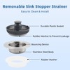 iFealClear 2 Pack 3-in-1 Stainless Steel Kitchen Sink Drain Strainer