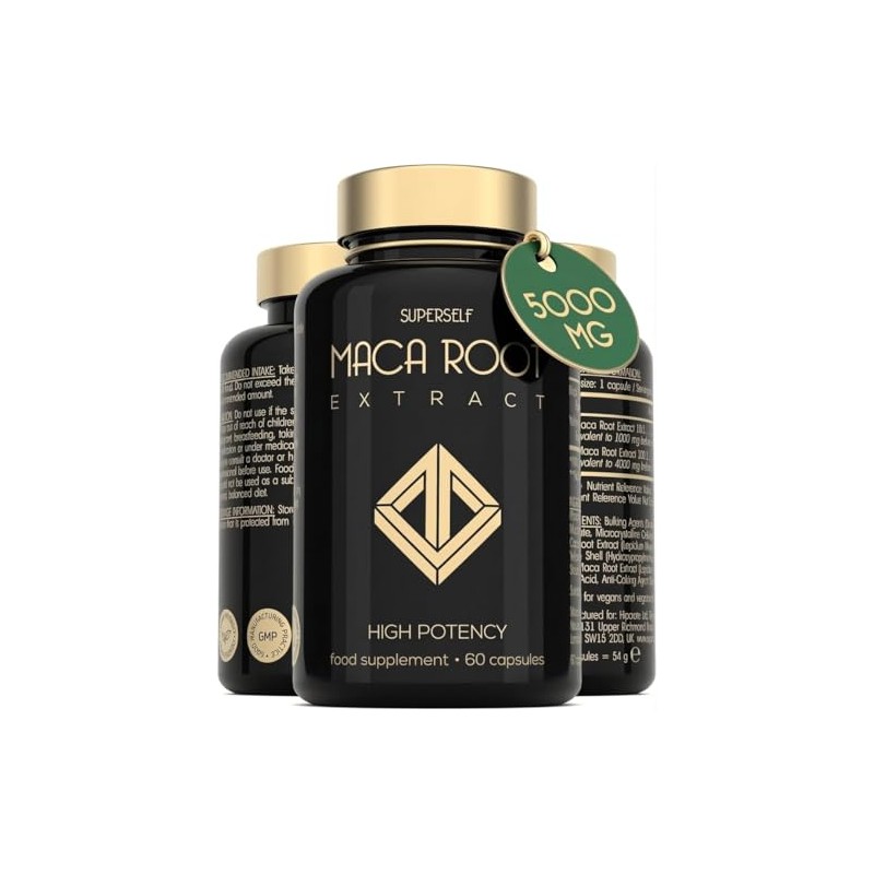 Maca Root Capsules 5000mg - Black & Yellow Maca Tablets