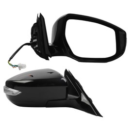 Dasbecan Right Passenger Side Door Mirror Compatible with Nissan Altima 2013-2018 Heated with Turn Signal Indicator Power Glass Manual Folding Replaces 963013TH3A Black 6Pins