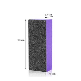 Skypia - Pulidor de uñas (4 lados), color negro y morado
