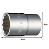 Tone Socket (12 Angle) 4D-19 Insertion Angle 12.7 mm (1/2