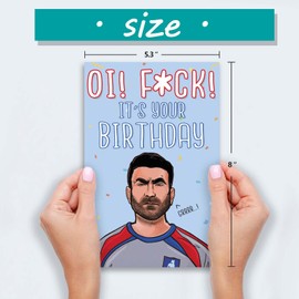 Zyulin Humorous Roy Kent Birthday Card for Him Her, Rude Ted Lasso TV Show for TV Fans, Funny Soccer Birthday Card, Special Bday Gifts