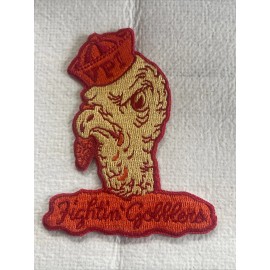 VT VIRGINIA TECH GOBBLERS HOKIES Vintage  Embroidered Iron On Patch  3" X 2.5”