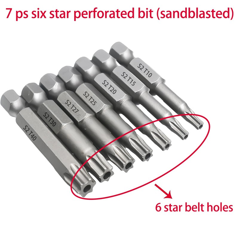 BkkvimTorx Star 6-Point Screwdriver Bit Set, Magnetic Security Tamper Resistant
