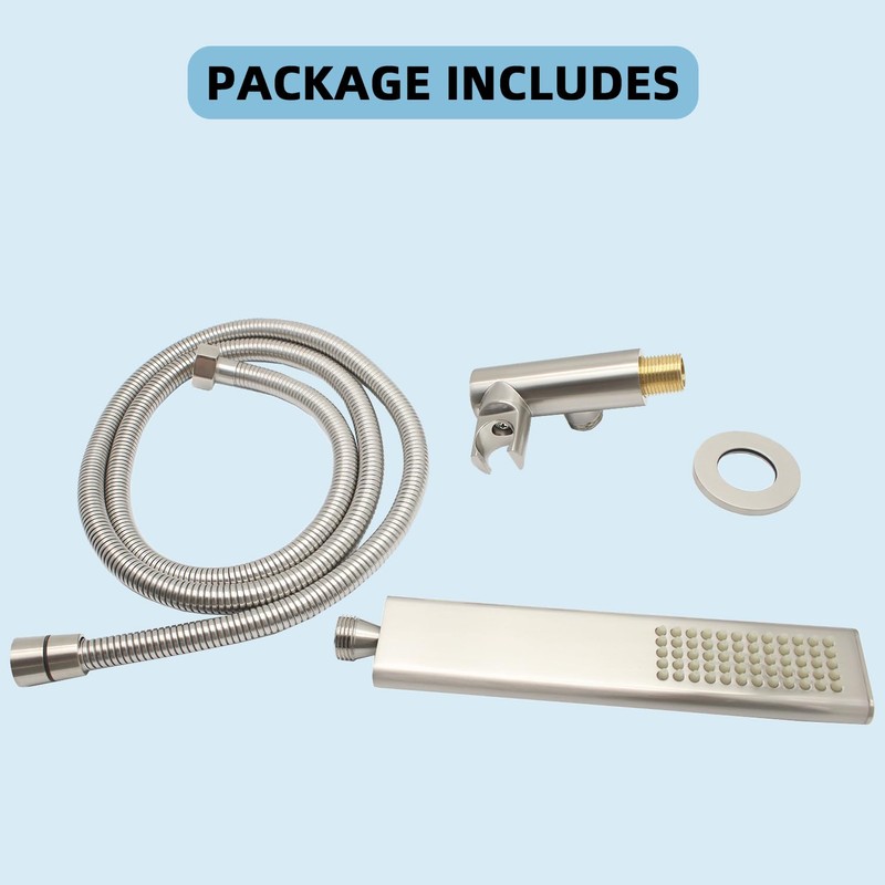 Backnets Solid Brass Handheld Shower Head Arc Design High Pressure