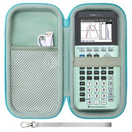 LTGEM EVA Hard Case Compatible with Texas Instruments TI-84 Plus CE/TI-84 Plus/TI-Nspire CX II CAS/TI-Nspire CX II/TI-83 Plus/TI-89 Titanium/TI-85 / TI-94 Color Graphing Calculator, Peacock Blue