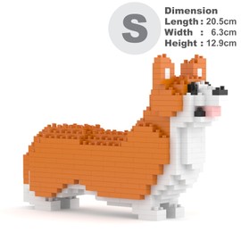 JEKCA Welsh Corgi Mini 01S | Mini Dog Plastic Building Blocks | Age 14+