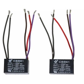 NewTech CEILING FAN CAPACITOR CBB61 3.5uf+5uf+6uf 5WIRE QTY 2