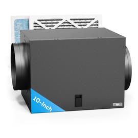 Filter Box 10 inches with Efficient Box Fan Filter, Duct Filters Box for Fresh Air Intake and Improved Airflow, HVAC Filter Box for Family, Factory, Minerals, Planting Tents