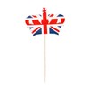 SHATCHI Union Jack Crowns Toothpicks Cupcake Toppers Britain Cocktail Stick